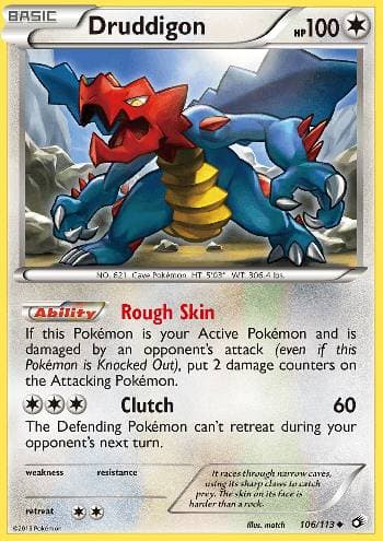 Carta Druddigon (106/113) do set Tesouros Lendários — Pokémon TCG | Bynx