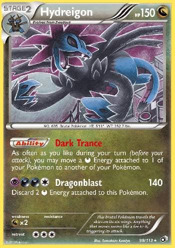 Carta Hydreigon (99/113) do set Tesouros Lendários — Pokémon TCG | Bynx