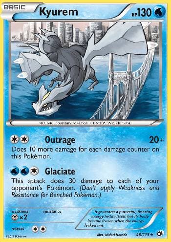 Carta Kyurem (43/113) do set Tesouros Lendários — Pokémon TCG | Bynx