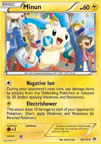 Carta Minun (48/113) do set Tesouros Lendários — Pokémon TCG | Bynx