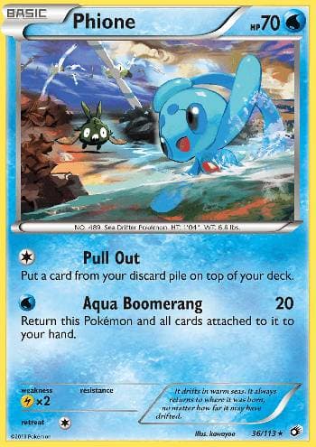 Carta Phione (36/113) do set Tesouros Lendários — Pokémon TCG | Bynx