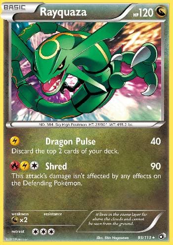 Carta Rayquaza (93/113) do set Tesouros Lendários — Pokémon TCG | Bynx