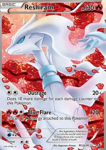 Carta Reshiram (RC22/113) do set Tesouros Lendários — Pokémon TCG | Bynx