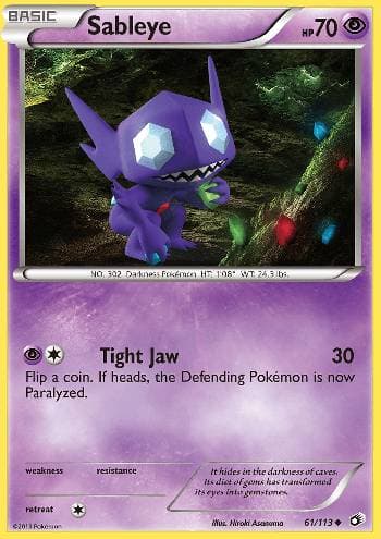 Carta Sableye (61/113) do set Tesouros Lendários — Pokémon TCG | Bynx