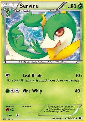 Carta Servine (RC2/113) do set Tesouros Lendários — Pokémon TCG | Bynx