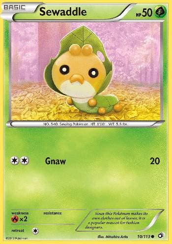 Carta Sewaddle (10/113) do set Tesouros Lendários — Pokémon TCG | Bynx