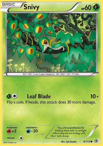 Snivy (6/113) — Tesouros Lendários