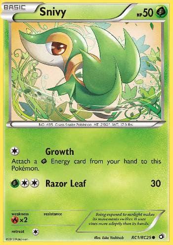 Carta Snivy (RC1/113) do set Tesouros Lendários — Pokémon TCG | Bynx