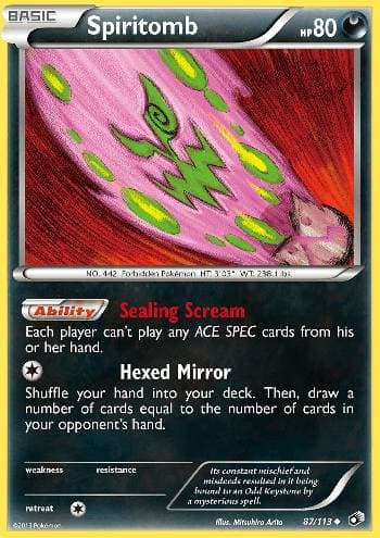 Carta Spiritomb (87/113) do set Tesouros Lendários — Pokémon TCG | Bynx