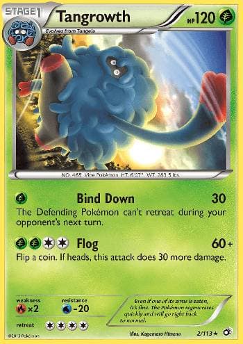 Carta Tangrowth (2/113) do set Tesouros Lendários — Pokémon TCG | Bynx