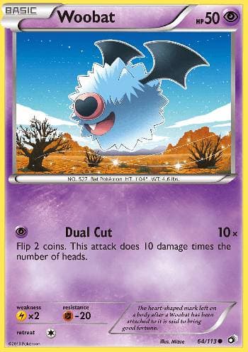 Carta Woobat (64/113) do set Tesouros Lendários — Pokémon TCG | Bynx