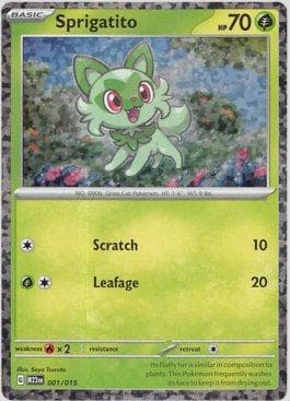 Carta Sprigatito (001/015) do set McDonald's Collection 2023 — Pokémon TCG | Bynx