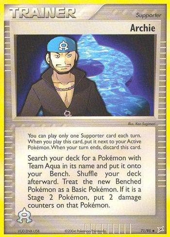 Carta Archie (71/95) do set Team Magma vs Team Aqua — Pokémon TCG | Bynx