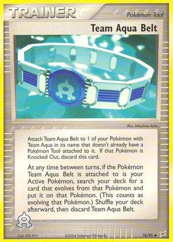 Carta Team Aqua Belt (76/95) do set Team Magma vs Team Aqua — Pokémon TCG | Bynx