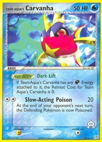 Carta Team Aqua's Carvanha (25/95) do set Team Magma vs Team Aqua — Pokémon TCG | Bynx