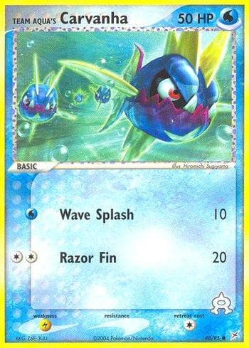 Carta Team Aqua's Carvanha (48/95) do set Team Magma vs Team Aqua — Pokémon TCG | Bynx