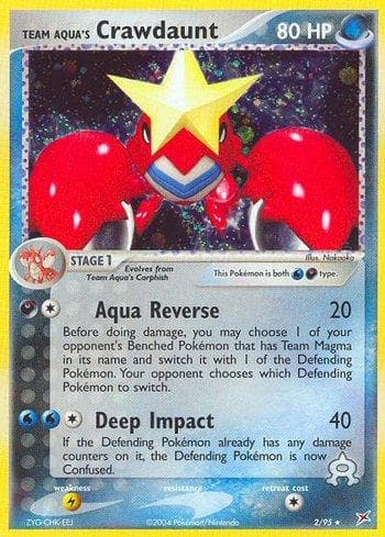 Carta Team Aqua's Crawdaunt (2/95) do set Team Magma vs Team Aqua — Pokémon TCG | Bynx
