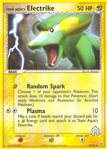 Team Aqua's Electrike (27/95) — Team Magma vs Team Aqua