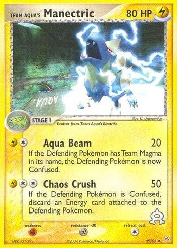 Carta Team Aqua's Manectric (29/95) do set Team Magma vs Team Aqua — Pokémon TCG | Bynx