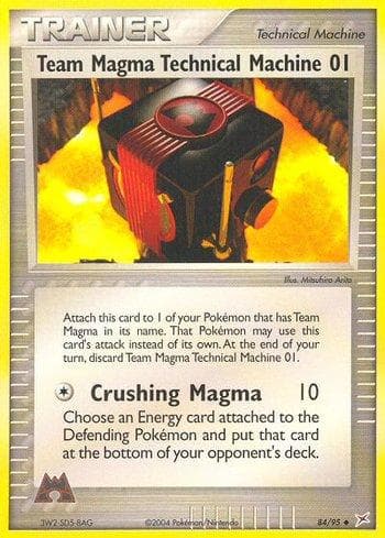 Carta Team Magma Technical Machine 01 (84/95) do set Team Magma vs Team Aqua — Pokémon TCG | Bynx
