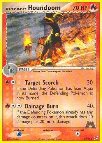 Carta Team Magma's Houndoom (34/95) do set Team Magma vs Team Aqua — Pokémon TCG | Bynx