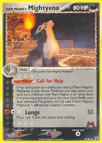 Carta Team Magma's Mightyena (37/95) do set Team Magma vs Team Aqua — Pokémon TCG | Bynx