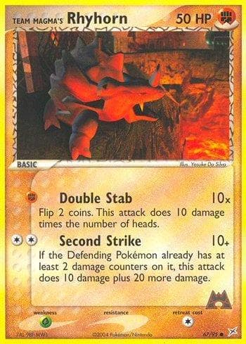 Team Magma's Rhyhorn (67/95) — Team Magma vs Team Aqua