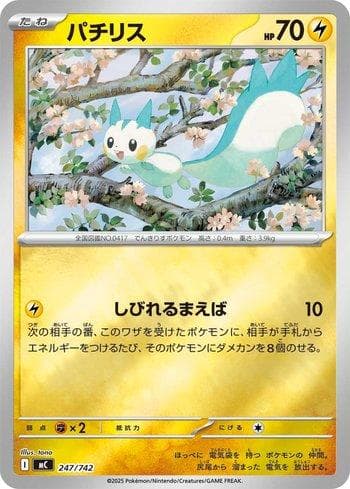 Carta Pachirisu (247/742) do set Liga BR — MC — Pokémon TCG | Bynx