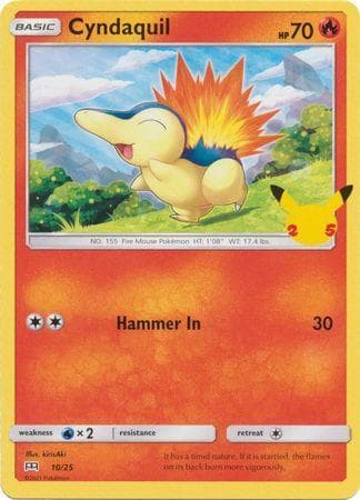 Carta Cyndaquil 10/25 do set McDonald's Collection 2021 — Pokémon TCG | Bynx