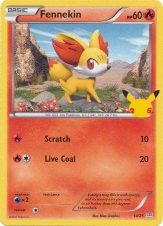 Carta Fennekin 14/25 do set McDonald's Collection 2021 — Pokémon TCG | Bynx