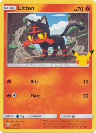 Carta Litten (15/25) do set McDonald's Collection 2021 — Pokémon TCG | Bynx