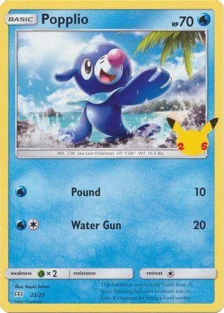 Carta Popplio 23/25 do set McDonald's Collection 2021 — Pokémon TCG | Bynx