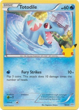 Carta Totodile 18/25 do set McDonald's Collection 2021 — Pokémon TCG | Bynx