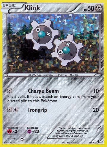 Carta Klink 10/12 do set McDonald's Collection 2011 — Pokémon TCG | Bynx