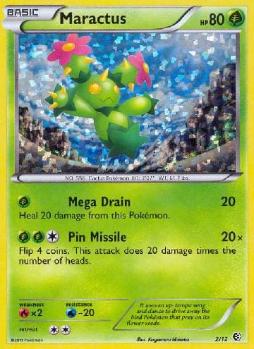 Carta Maractus (2/12) do set McDonald’s Collection 2011 — Pokémon TCG | Bynx
