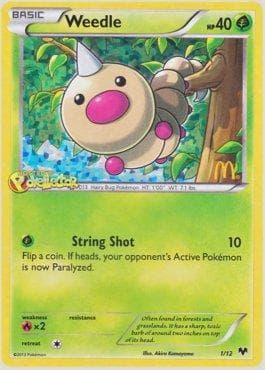 Carta Weedle 1/12 do set McDonald's Collection 2014 — Pokémon TCG | Bynx