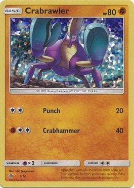 Carta Crabrawler 7/12 do set McDonald's Collection 2017 — Pokémon TCG | Bynx