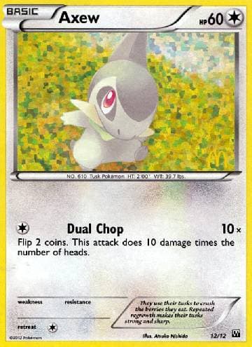 Carta Axew 12/12 do set McDonald's Collection 2012 — Pokémon TCG | Bynx