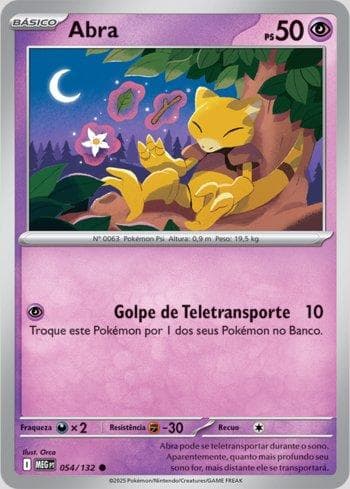 Carta Abra (054/132) do set Megaevolução — Pokémon TCG | Bynx