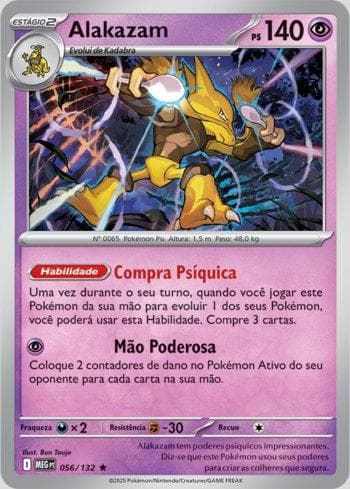 Carta Alakazam (056/132) do set Megaevolução — Pokémon TCG | Bynx
