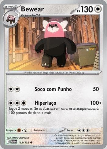 Carta Bewear (112/132) do set Megaevolução — Pokémon TCG | Bynx