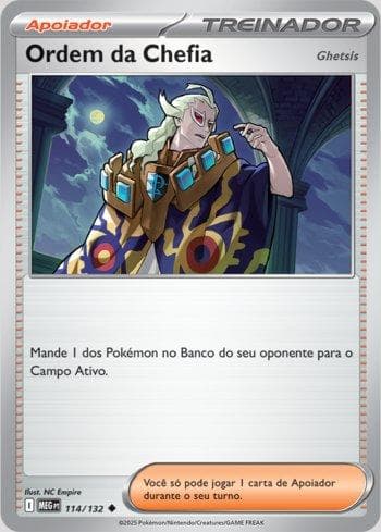 Carta Boss's Orders (114/132) do set Megaevolução — Pokémon TCG | Bynx