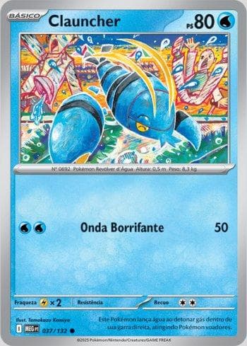 Carta Clauncher (037/132) do set Megaevolução — Pokémon TCG | Bynx