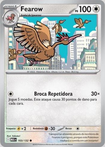 Carta Fearow (103/132) do set Megaevolução — Pokémon TCG | Bynx