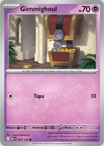 Carta Gimmighoul (067/132) do set Megaevolução — Pokémon TCG | Bynx