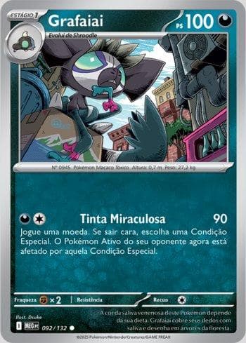 Carta Grafaiai (092/132) do set Megaevolução — Pokémon TCG | Bynx