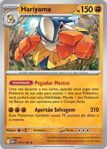 Carta Hariyama (073/132) do set Megaevolução — Pokémon TCG | Bynx