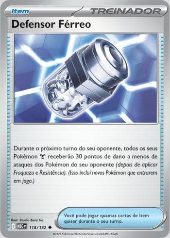 Carta Iron Defender (118/132) do set Megaevolução — Pokémon TCG | Bynx