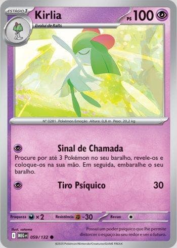 Carta Kirlia (059/132) do set Megaevolução — Pokémon TCG | Bynx