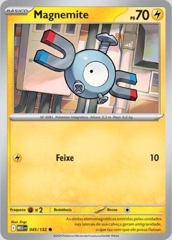 Carta Magnemite (045/132) do set Megaevolução — Pokémon TCG | Bynx